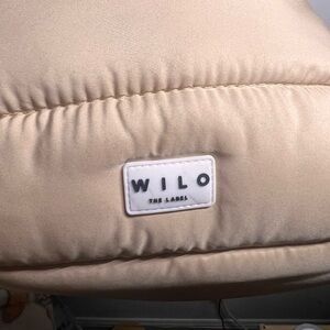 WILO Quilted Puffer Bag in Soft Beige